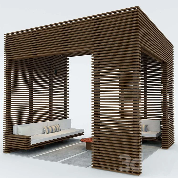 Exterior Wooden pergola